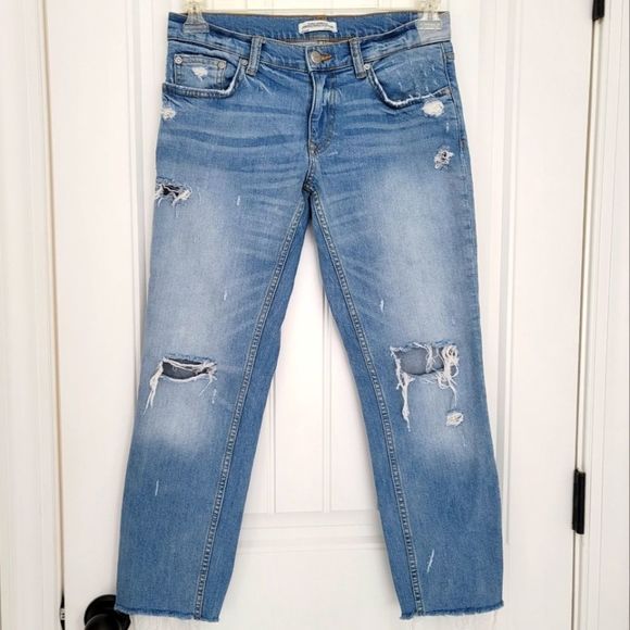Zara Denim - ZARA Destroyed Denim Boyfriend Jeans